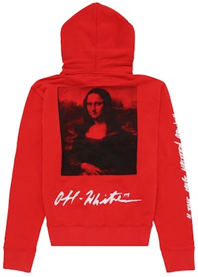 Off-White Monalisa Graphic Print Hoodie Red/Black/White Order Off-White Monalisa Graphic Print Hoodie Red/Black/White