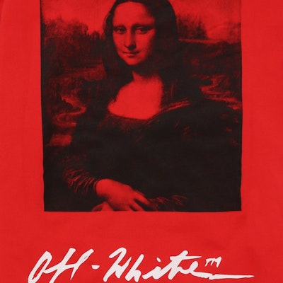 Off-White Monalisa Graphic Print Hoodie Red/Black/White Lookbook Off-White Monalisa Graphic Print Hoodie Red/Black/White