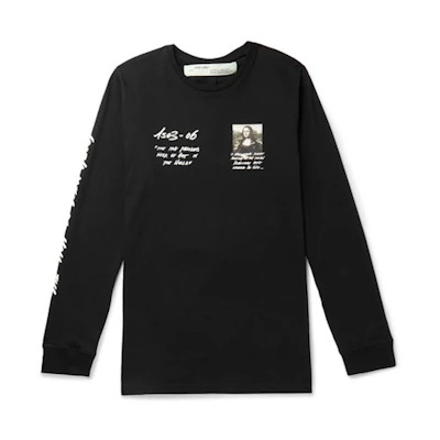 Off-White Monalisa Graphic Print L/S Tee Black/White/Grey