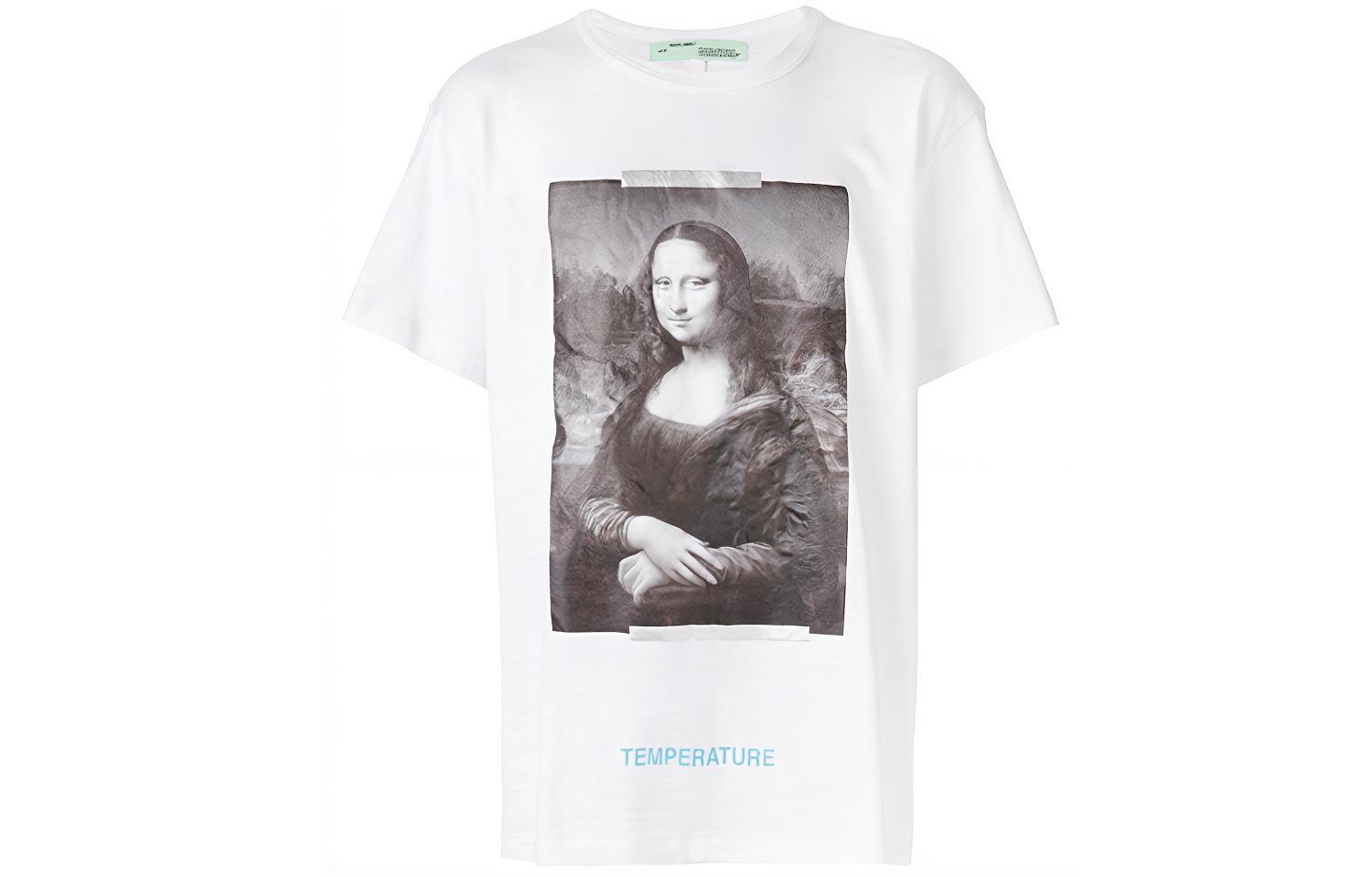 OFF-WHITE Monalisa Graphic Print Short Sleeve T-Shirt White () OMAA002S180010120110
