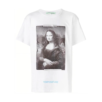 OFF-WHITE Monalisa Graphic Print Short Sleeve T-Shirt White () OMAA002S180010120110
