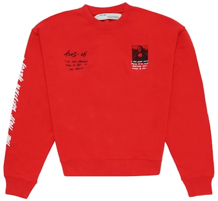 Off-White Monalisa Graphic Print Sweatshirt Red/Black/White Buy Off-White Monalisa Graphic Print Sweatshirt Red/Black/White