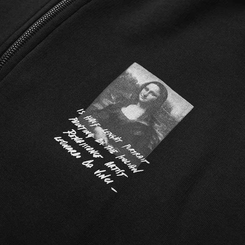 Off-White Monalisa Graphic Print Zip Hoodie Black/White 圖 3