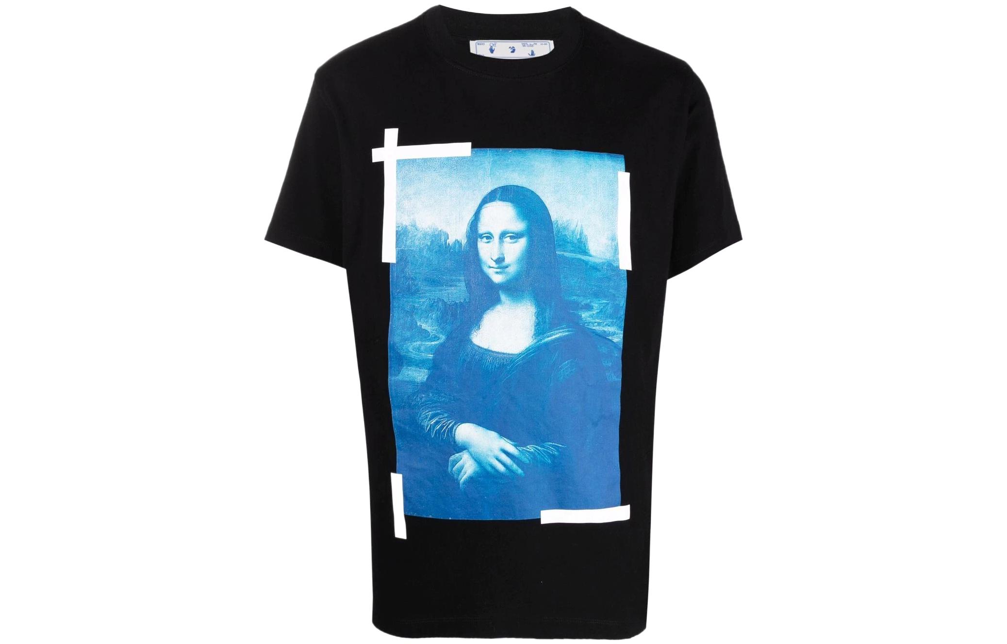 OFF-WHITE Monalisa Graphic T-Shirt Black  Short Sleeve Tee OMAA027C99JER0061045