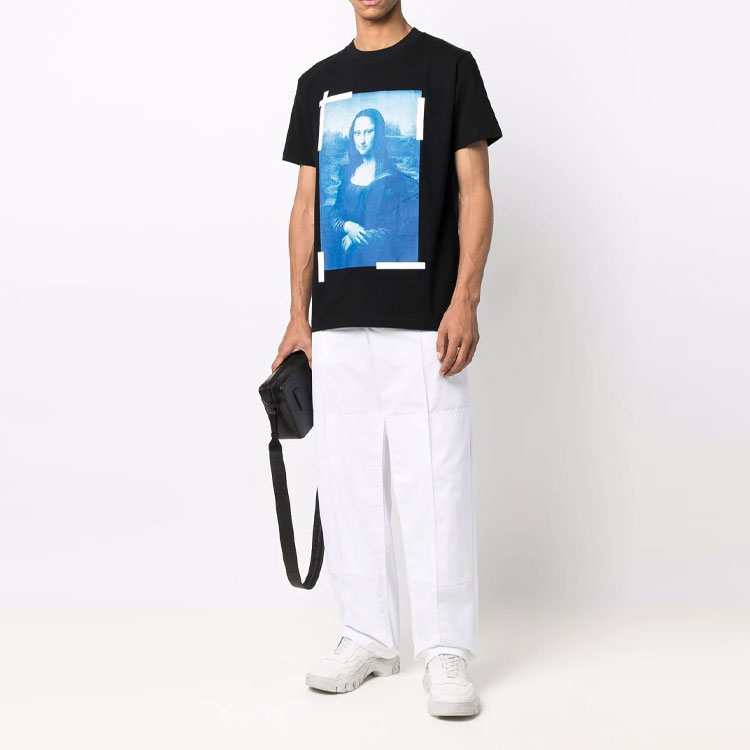 OFF-WHITE Monalisa Graphic T-Shirt Black  Short Sleeve Tee OMAA027C99JER0061045 圖 3