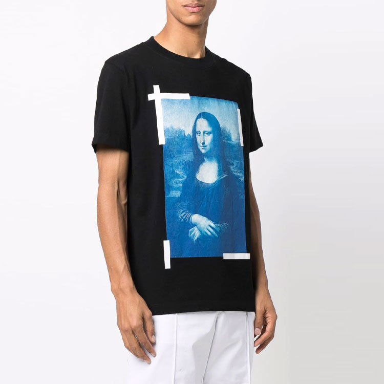 OFF-WHITE Monalisa Graphic T-Shirt Black  Short Sleeve Tee OMAA027C99JER0061045 圖 4