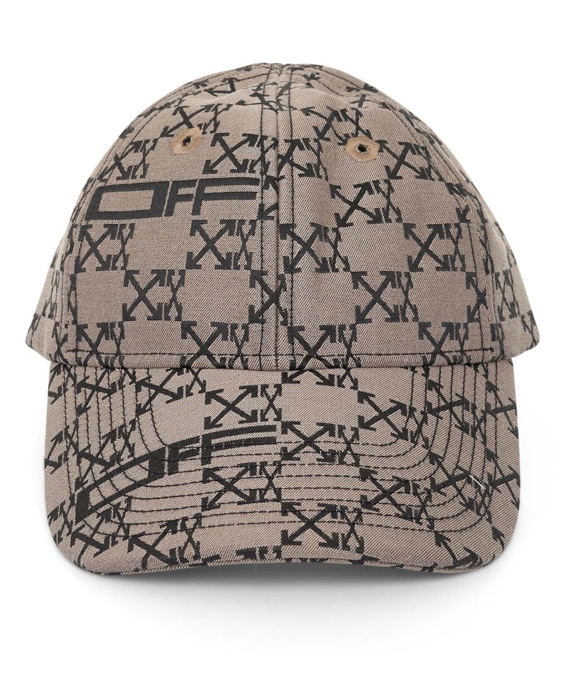 Buy Topi Baseball Motif OFF-WHITE Cokelat/Hitam