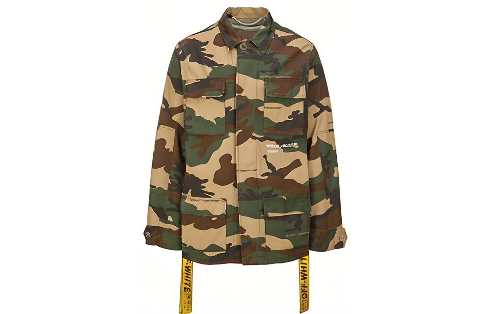 OFF-WHITE Multi-Pocket Yellow Strap Camo Utility Jacket OMEL003E180260109901