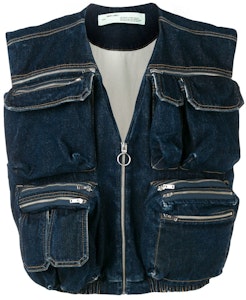 オフホワイト 多ポケットデニムベスト (ダークブルー)
Buy オフホワイト 多ポケットデニムベスト (ダークブルー)