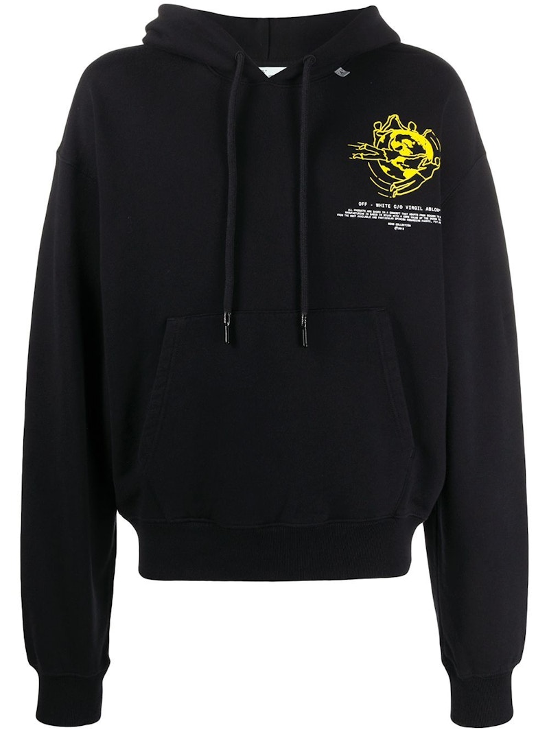 Buy オフホワイト マルチシンボル パーカー (黒)

