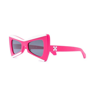 OFF-WHITE Nashville Cateye Sunglasses Pink/White/Grey (OERI070S23PLA0013407)