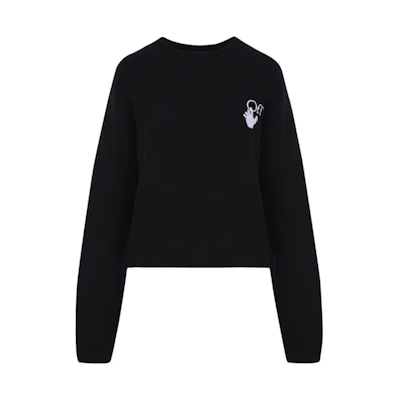 Off-White New Logo Knit Sweater Black/White