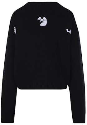 Off-White New Logo Knit Sweater Black/White Order Off-White New Logo Knit Sweater Black/White