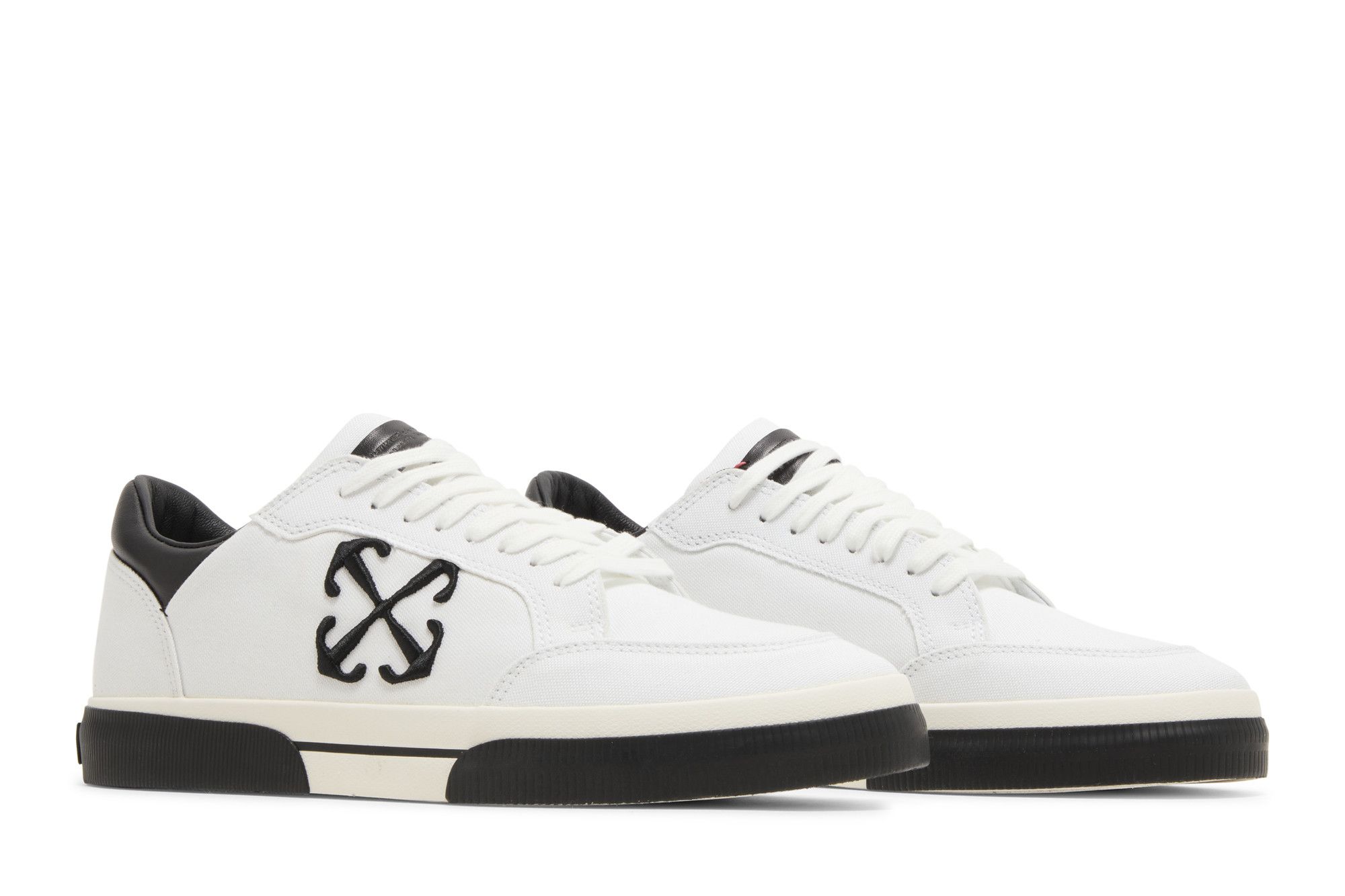 Cheap Off-White New Low Vulcanized 'White Black' OMIA293S24FAB0010110