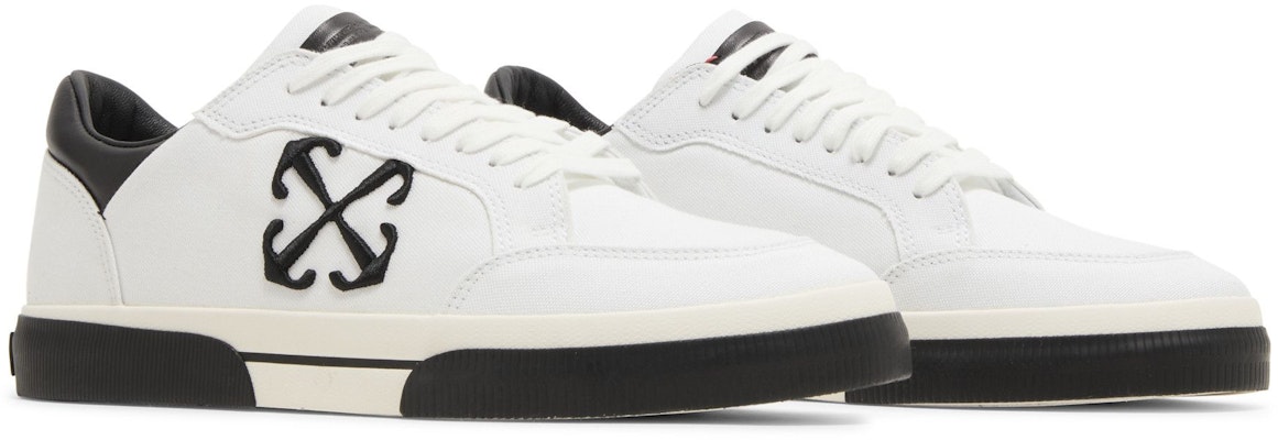 Off-White New Low Vulcanized 'White Black' OMIA293S24FAB0010110 Cheap Off-White New Low Vulcanized 'White Black' OMIA293S24FAB0010110