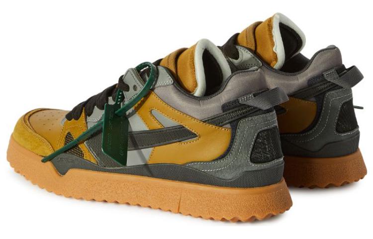 Lookbook Snekers Mid-Top Off-White Sponge 'Kuning Kelabu' OMIA234F23LEA0025610