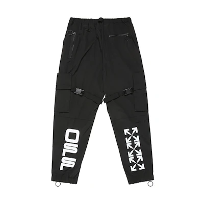Off-White Nylon Cargo Pants Black/White