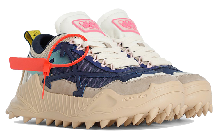 Shop Off-White ODSY-1000 'Nude Blue' Biru Beige Lelaki Sneakers. OMIA139F19800040-0330