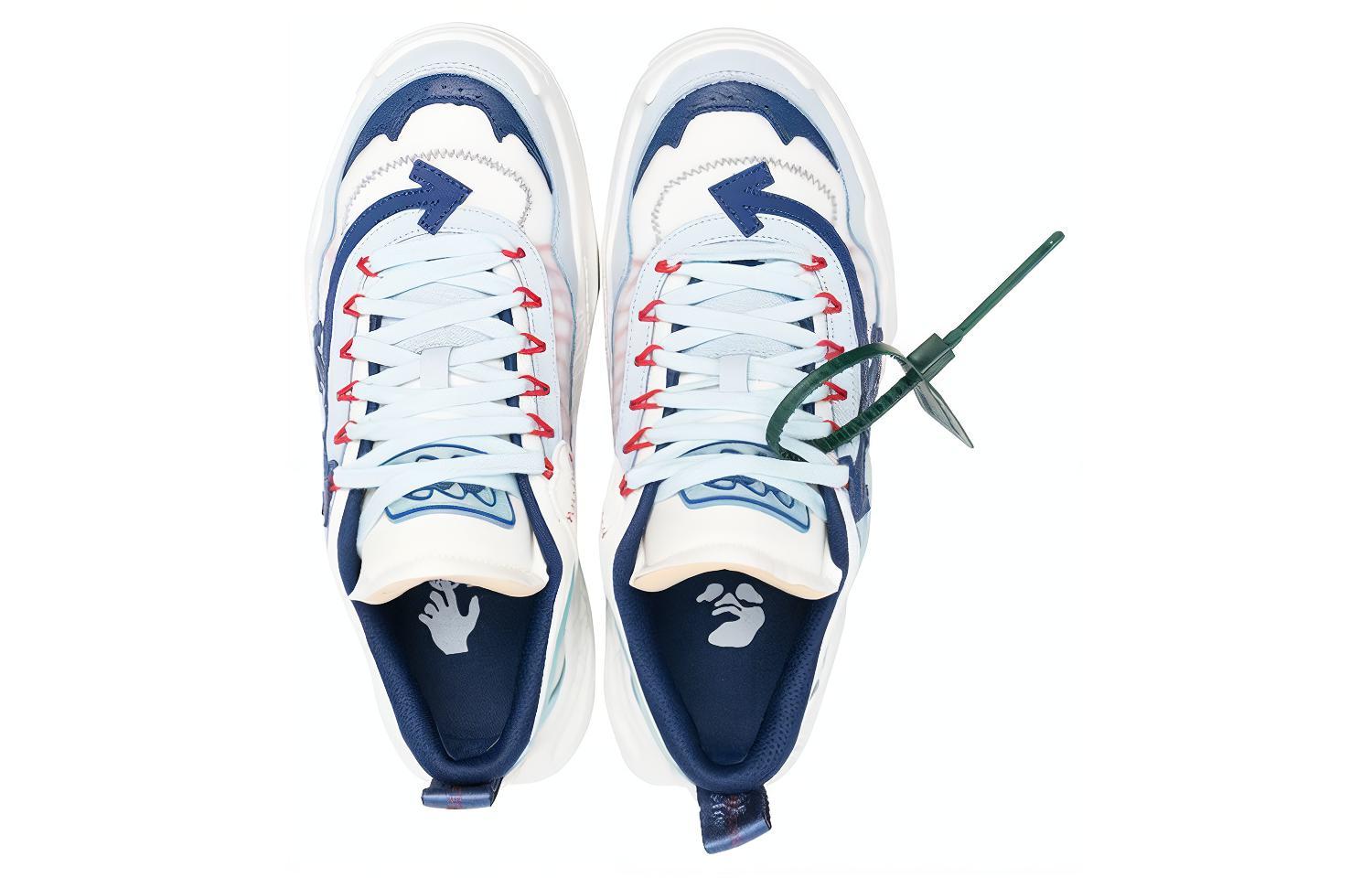 Shop OFF-WHITE織物減震耐磨 低筒 休閒生活鞋 男款 白藍