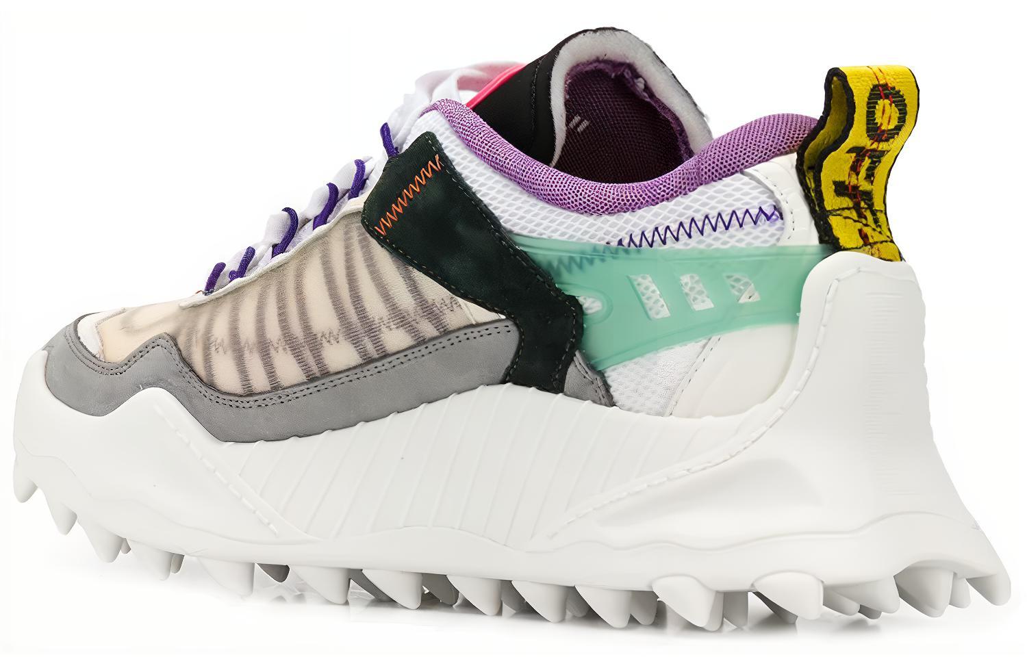 Shop OFF-WHITE Odsy-1000 低筒復古拼接休閒運動鞋 白