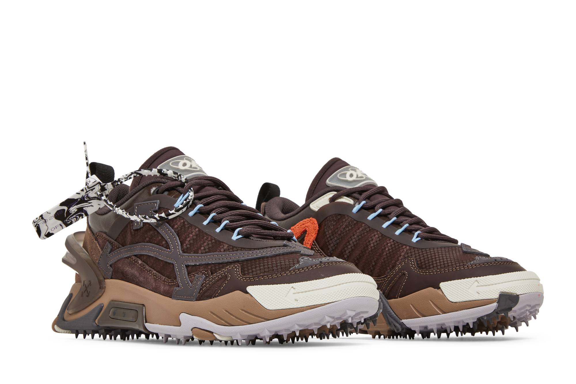 Cheap OFF-WHITE 減震防滑耐磨 皮革運動鞋 棕色