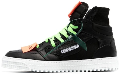 OFF-WHITE Off-Court 皮革 高筒繫帶 時尚板鞋 黑色 Buy OFF-WHITE Off-Court 皮革 高筒繫帶 時尚板鞋 黑色