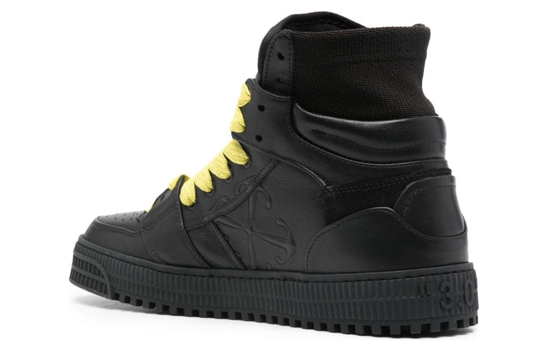 Lookbook 오프화이트 오프코트 3.0 하이 '블랙옐로우' OMIA065S24LEA004-1019