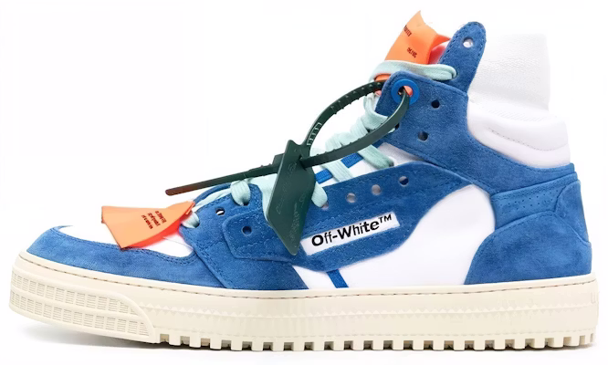OFF-WHITE 皮革 系带 時尚板鞋 白藍色 Buy OFF-WHITE 皮革 系带 時尚板鞋 白藍色