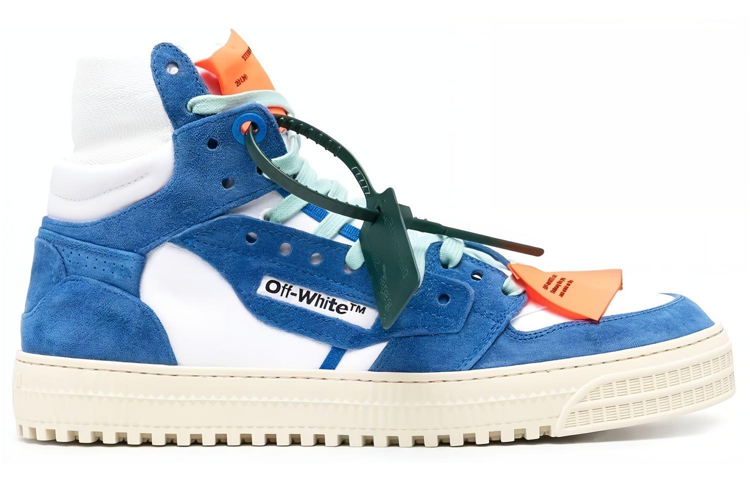 Order OFF-WHITE 皮革 系带 時尚板鞋 白藍色