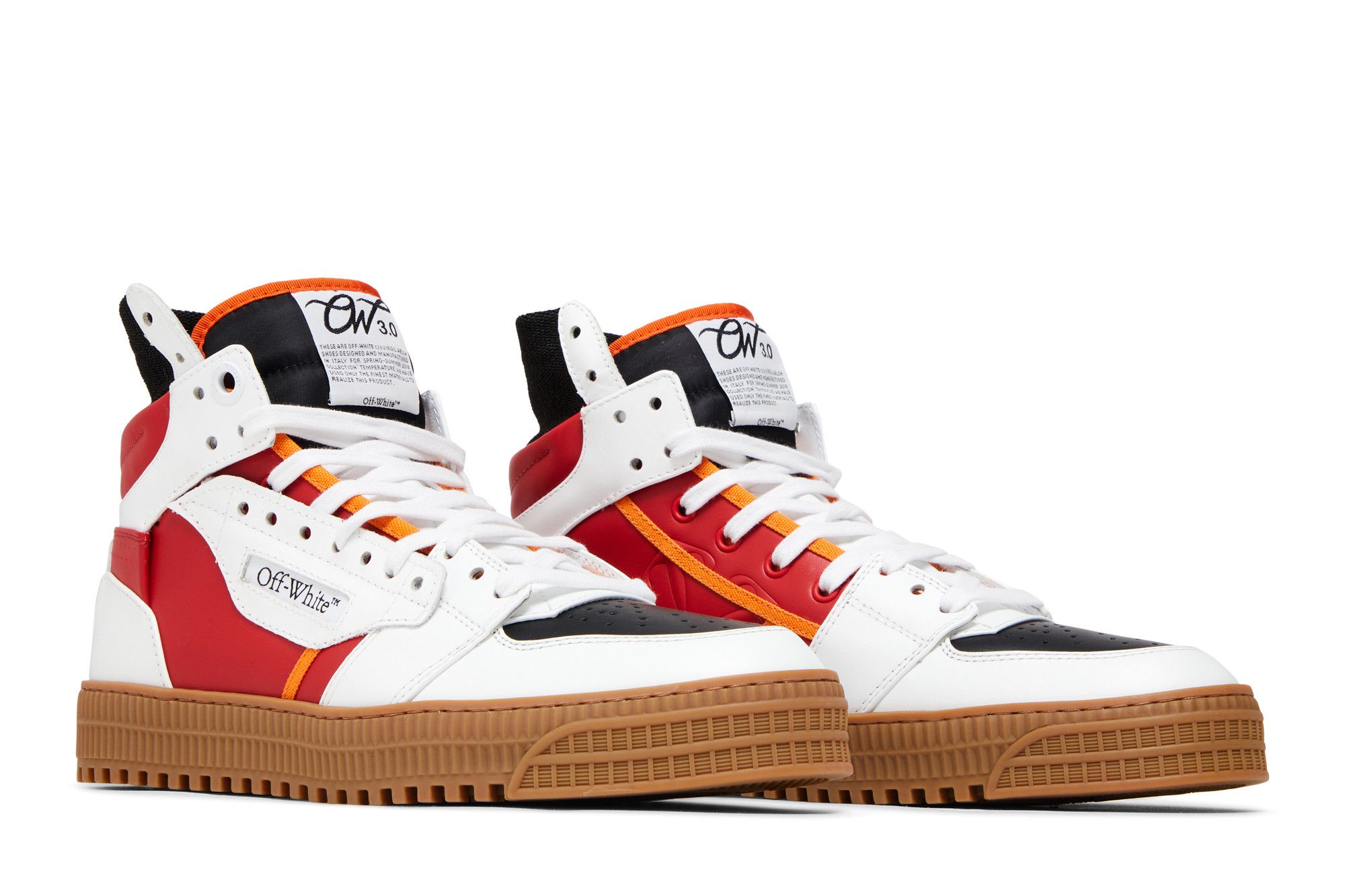 Cheap 오프화이트 오프코트 3.0 화이트 레드 검 OMIA065S24LEA002-2501