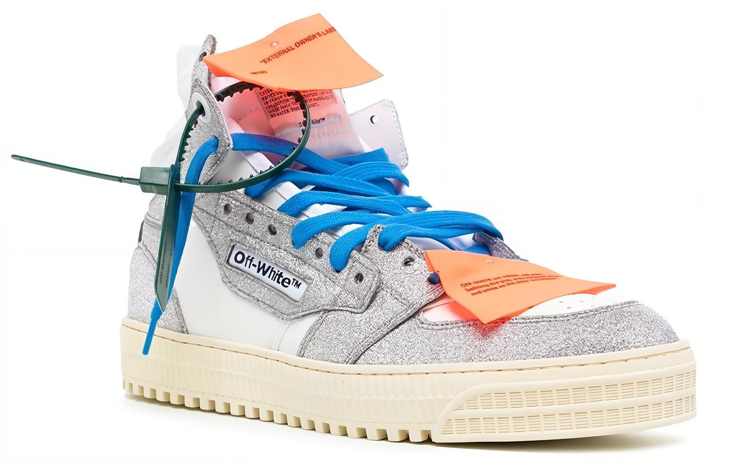 Order Off-White Off-Court 3.0 High 'Putih Perak Berkilau' OMIA065F22LEA004-0172