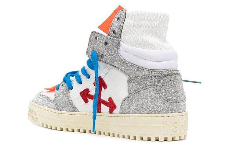 Shop Off-White Off-Court 3.0 High 'Putih Perak Berkilau' OMIA065F22LEA004-0172