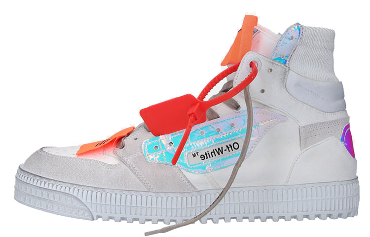 Buy OFF-WHITE Off-Court 高幫綁帶圓頭 時尚板鞋 男款 白色