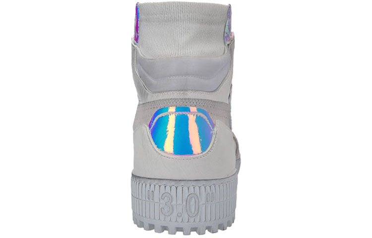 Shop OFF-WHITE Off-Court 高幫綁帶圓頭 時尚板鞋 男款 白色