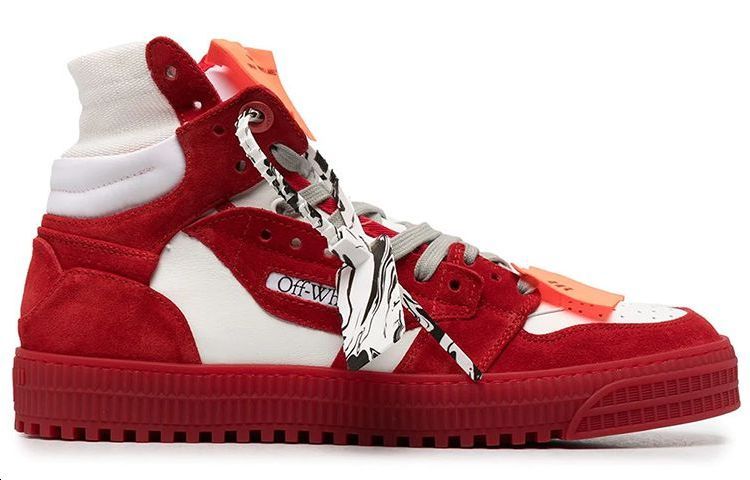 Order オフホワイト オフコート ハイ "ホワイトレッド" OMIA065R21LEA002-0125