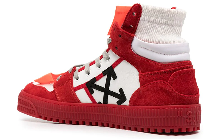 Shop Off-White Off-Court Tinggi 'Putih Merah' OMIA065R21LEA002-0125