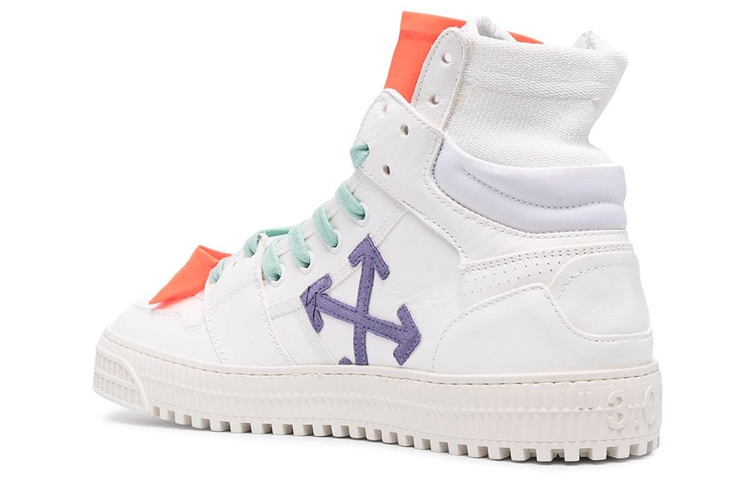 Shop Off-White Off-Court High 'Putih Violet' Sneakers OMIA065R21LEA0020135
