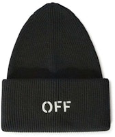 Off-White Off Stamp Knit Beanie Black/White
