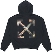 OFF-WHITE Oil Painting Arrows Hooded Pullover Sweatshirt FW20 Black OMBB037F20FLE0021001 OFF-WHITE Oil Painting Arrows Hooded Pullover Sweatshirt FW20 Black OMBB037F20FLE0021001
