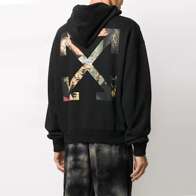 OFF-WHITE 油畫箭頭連帽上衣 FW20 黑色 OMBB037F20FLE0021001 Details for OFF-WHITE 油畫箭頭連帽上衣 FW20 黑色 OMBB037F20FLE0021001