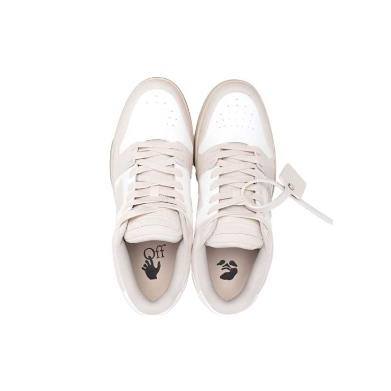 Lookbook Sneakers Rendah Off-White Out Of Office 'Beige White' OMIA189C99LEA0016101