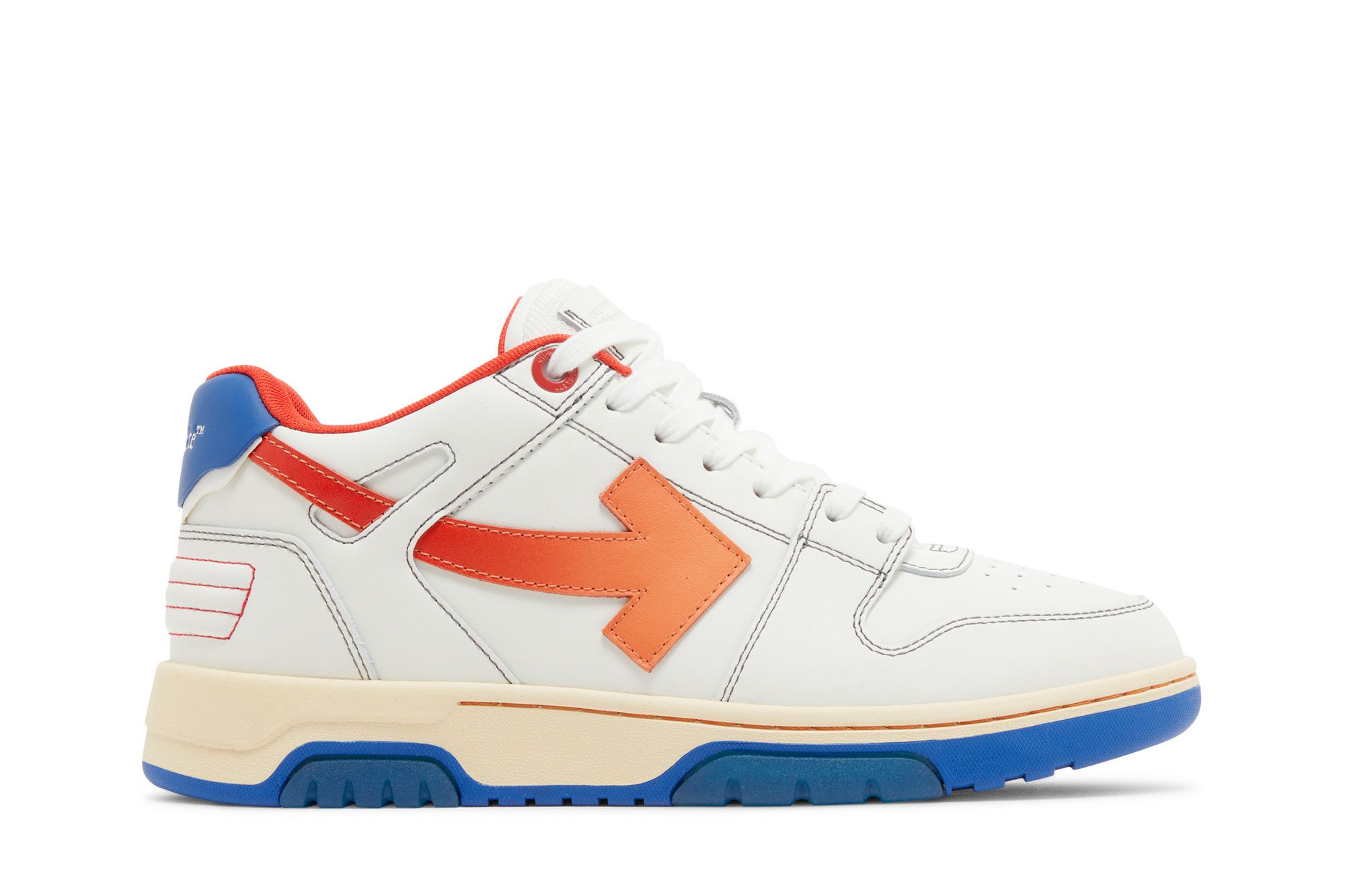 Off-White Out Of Office 'Contrast Stitching - White Red' OMIA189S24LEA0120125