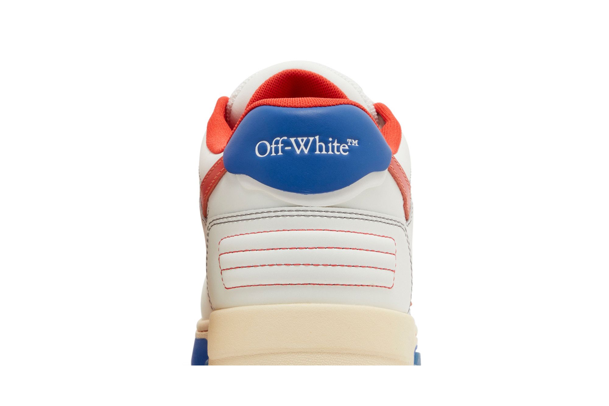 Sizing Off-White Out Of Office 'Jahitan Kontras - Putih Merah' OMIA189S24LEA0120125