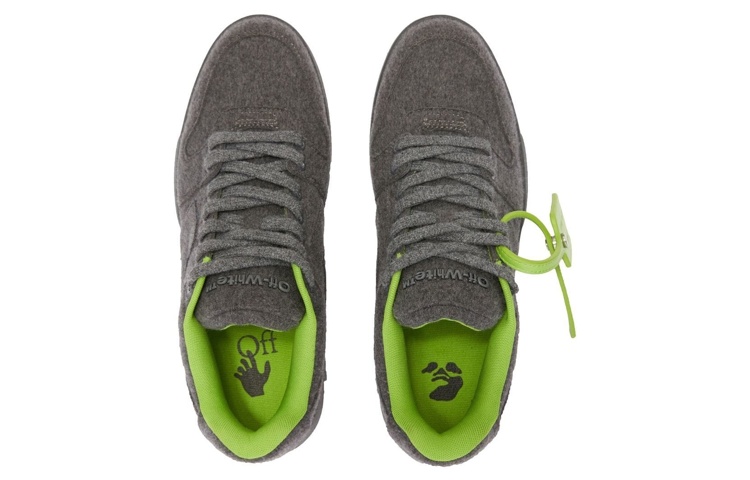 Shop Off-White Out of Office 'Gris Oscuro Verde Fluorescente' OMIA189F22FAB0010707