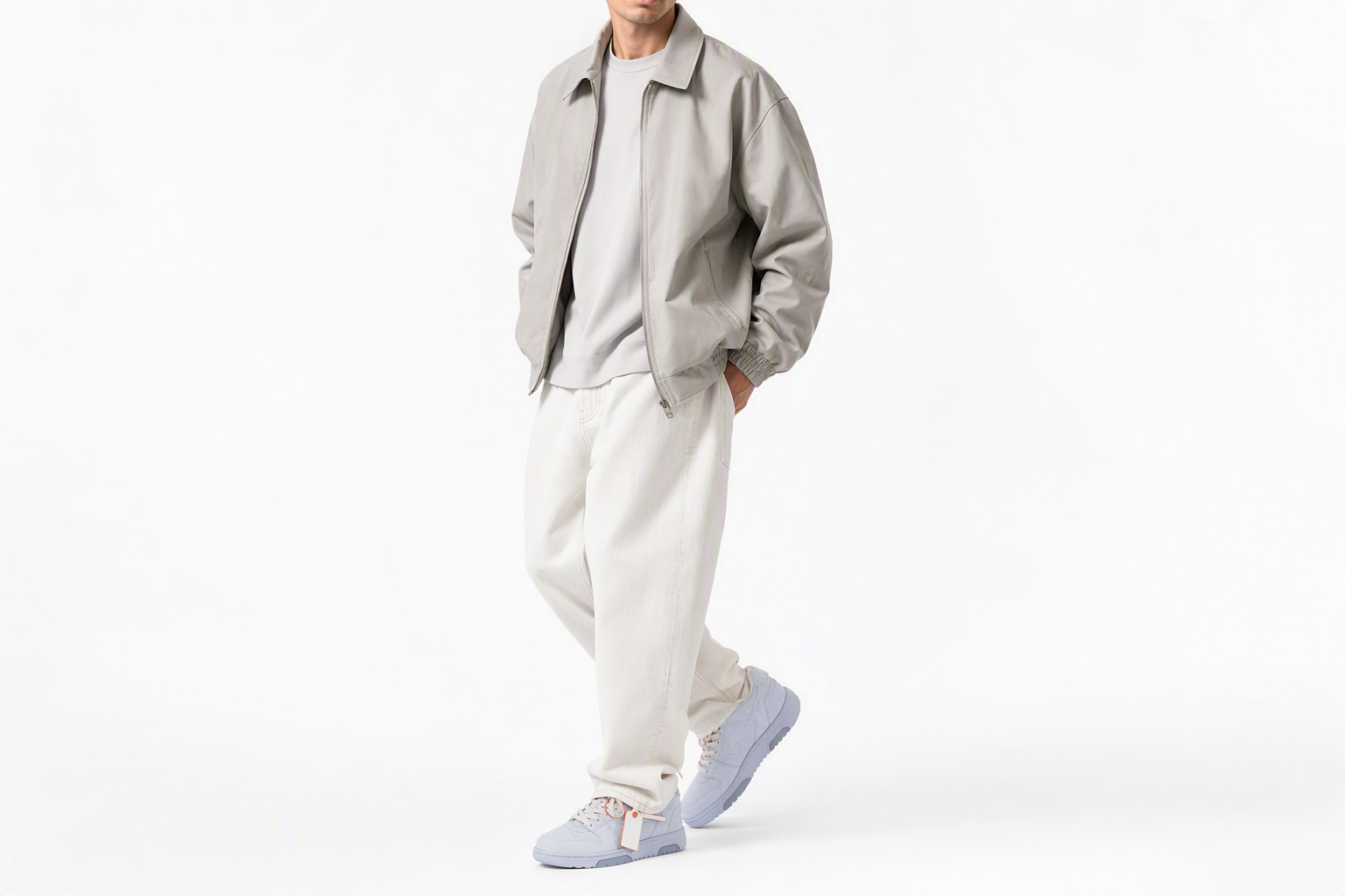 Order Off-White Out of Office 'Light Blue Suede' OMIA189F23LEA0064040