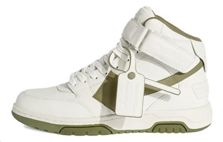 Off-White Out Of Office 'White Leather High-Top' OMIA259F23LEA0020153