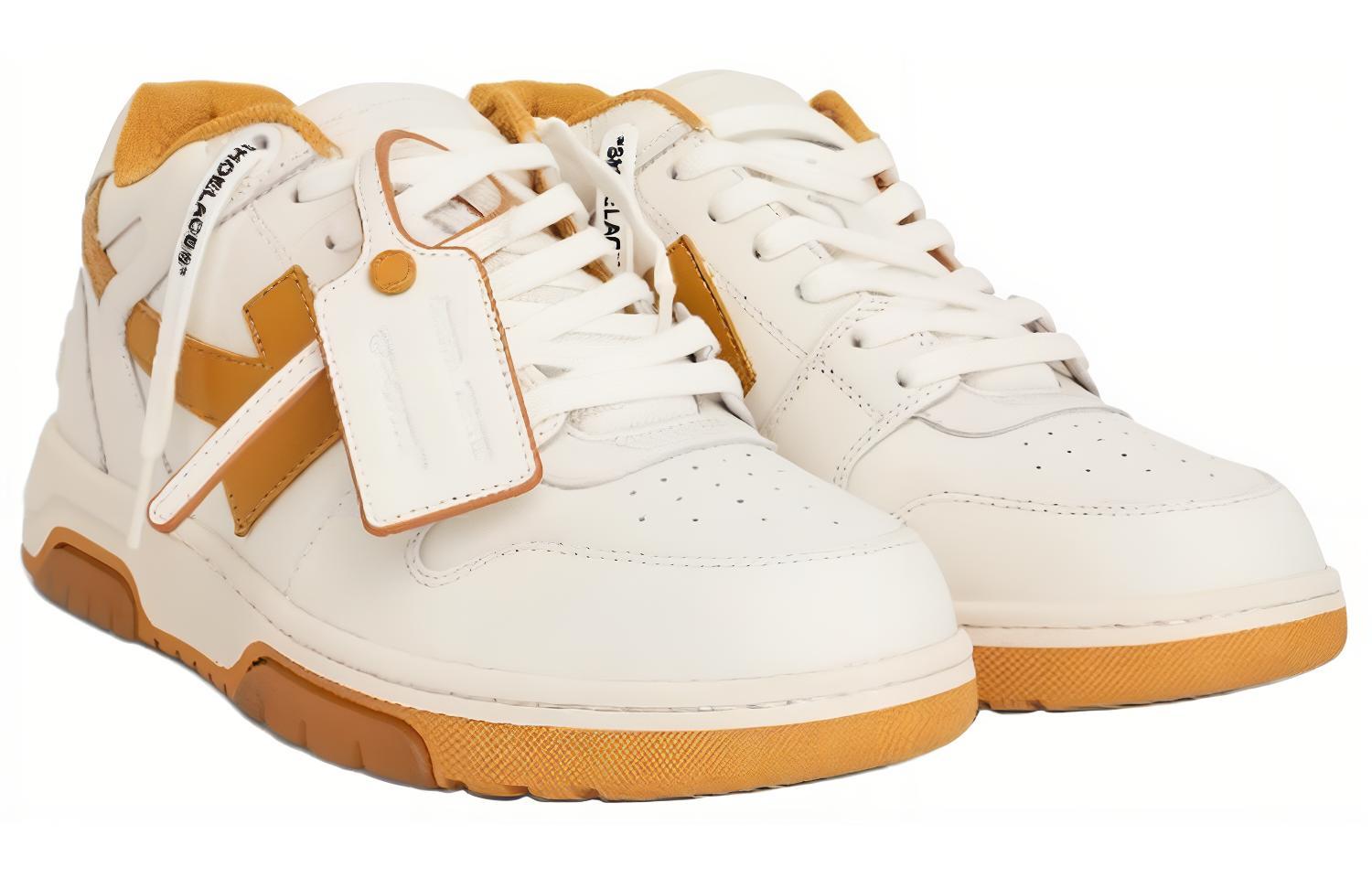 Shop Off-White Out of Office 'Blanco Ocre Amarillo' OMIA189F23LEA002-0116
