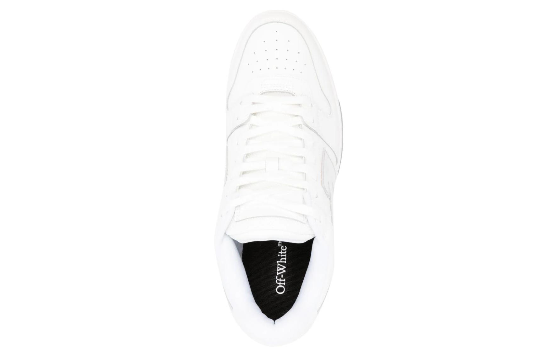 Shop Off-White Out of Office 'Blanco Plata' OMIA189F23LEA009-0172
