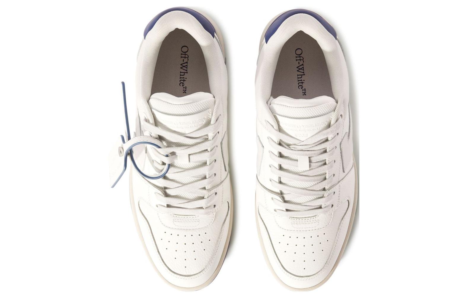 Off-White Out Of Office Leather Sneakers 'White Blue' 圖 3