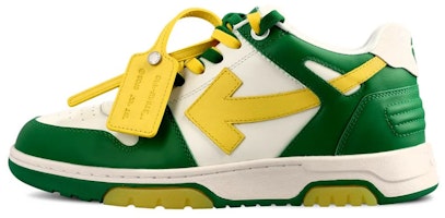Off-White Out Of Office Low-Top Sneaker 'Green Yellow White' OMIA189S23LEA0045518 Off-White Out Of Office Low-Top Sneaker 'Green Yellow White' OMIA189S23LEA0045518